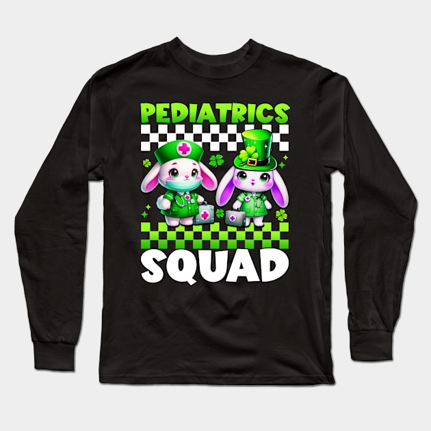 medical staff pediatrics squad Peds Nurse st Patricks Day Long Sleeve T-Shirt by loveshop